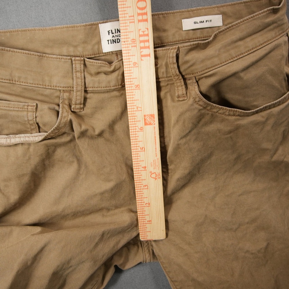 Flint and Tinder Slim Fit Pants Men Chino Straight Huckberry 32x30 - Picture 10 of 15